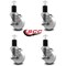 Service Caster 4'' SS Nylon Swivel 1-3/4'' Expanding Stem Caster Set with Brake, 4PK SCC-SSEX20S414-NYS-TLB-134-4 - alternate 2